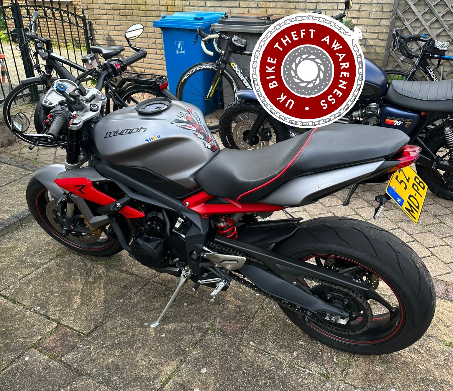 triumph Speed Triple stolen in Reading.