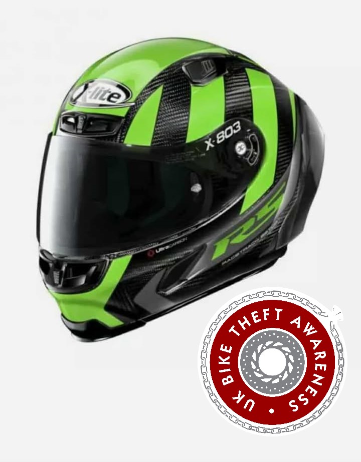 xlite motorcycle helmet, 'wheely green' model