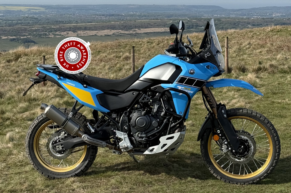 STOLEN TENERE MOTORCYCLE, BLUE TAKEN FROM BRIDGEND, WALES