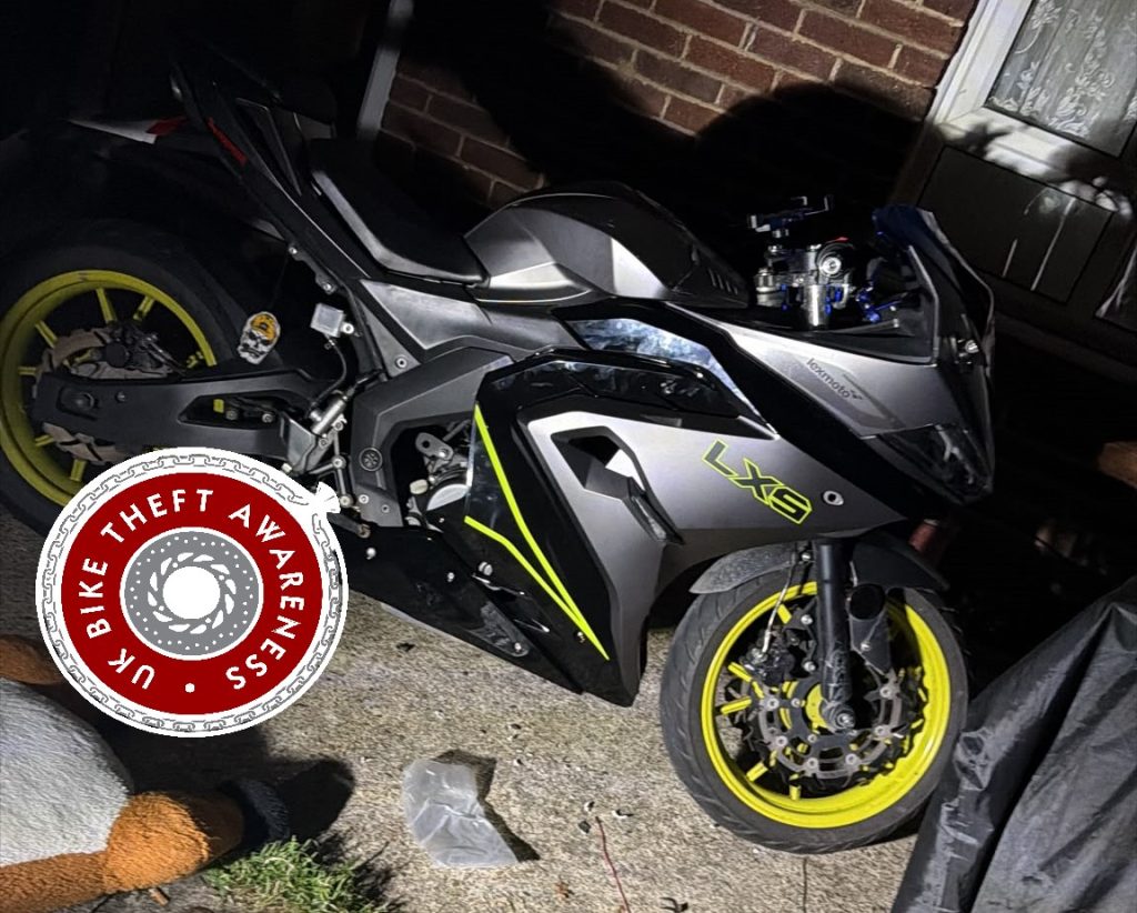 STOLEN – HARLINGTON, UB3 – 05/07/2026 – LEXMOTO LXS125 – REG: LC22 UKD – VIN:LFGPDJLC2M1A01488 – ENG: 158M12P8M700044 – CRIME REF:01/7777582/26