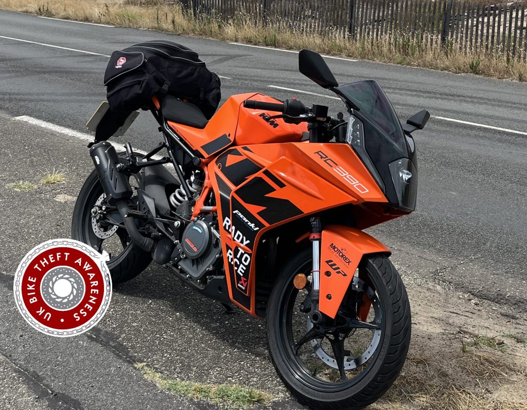 STOLEN – READING – 17/08/26 – KTM 390GP – REG: VK74 FMP – ENG:P93814856 – VIN:VBKJYJ40XPC226874 – CRIME REF:43260426465