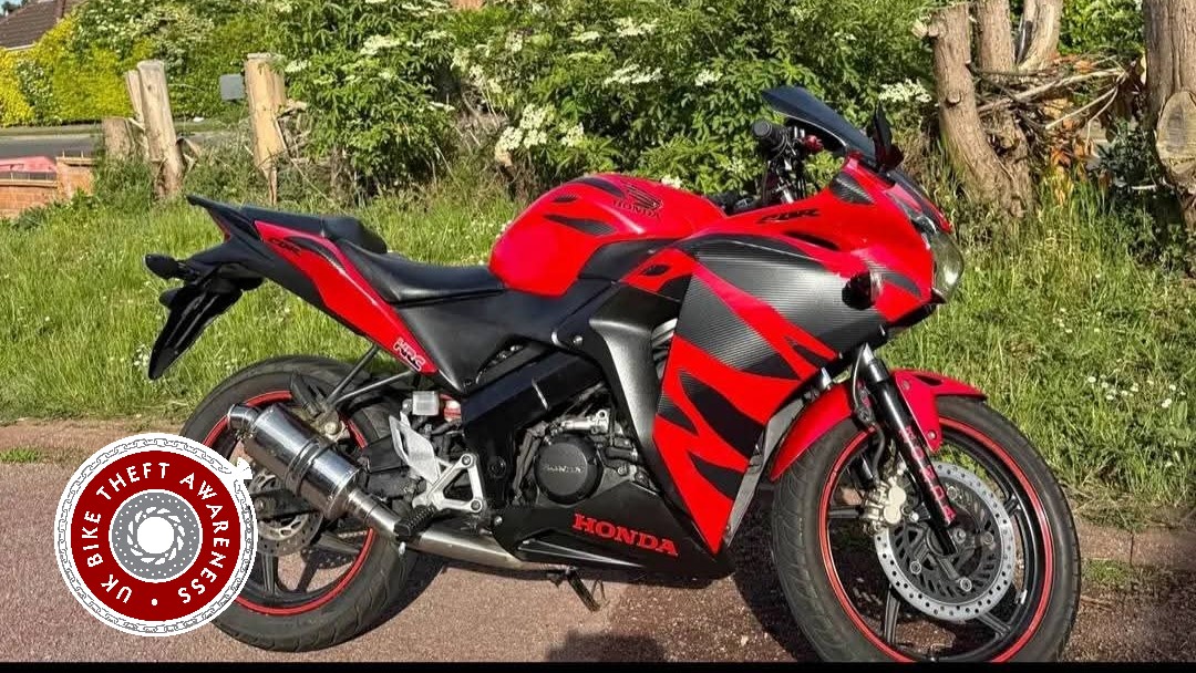 STOLEN – NORTHAMPTON – HONDA CBR125 – 29/07/2026- REG:MD64 GXA – VIN:MLHJC5OA9D5106082- ENG:JC39E2602370 – CRIME REF:26000449376