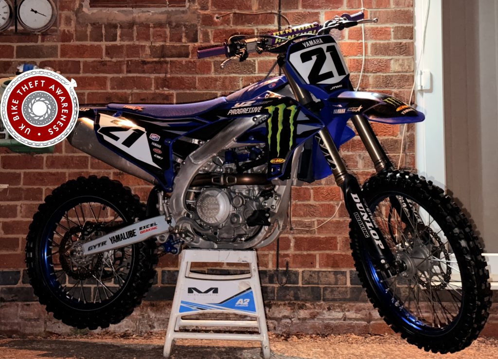 STOLEN YAMAHA YZF450F - STOLEN FROM LOUGHBOROUGH